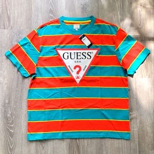BRAND NEW Guess Los Angeles Davidson Stripe Tri Crew T-Shirt Men's Size XL